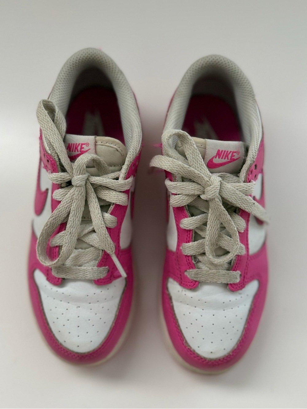 Nike Kids Hot Pink and White Low-Top Sneakers